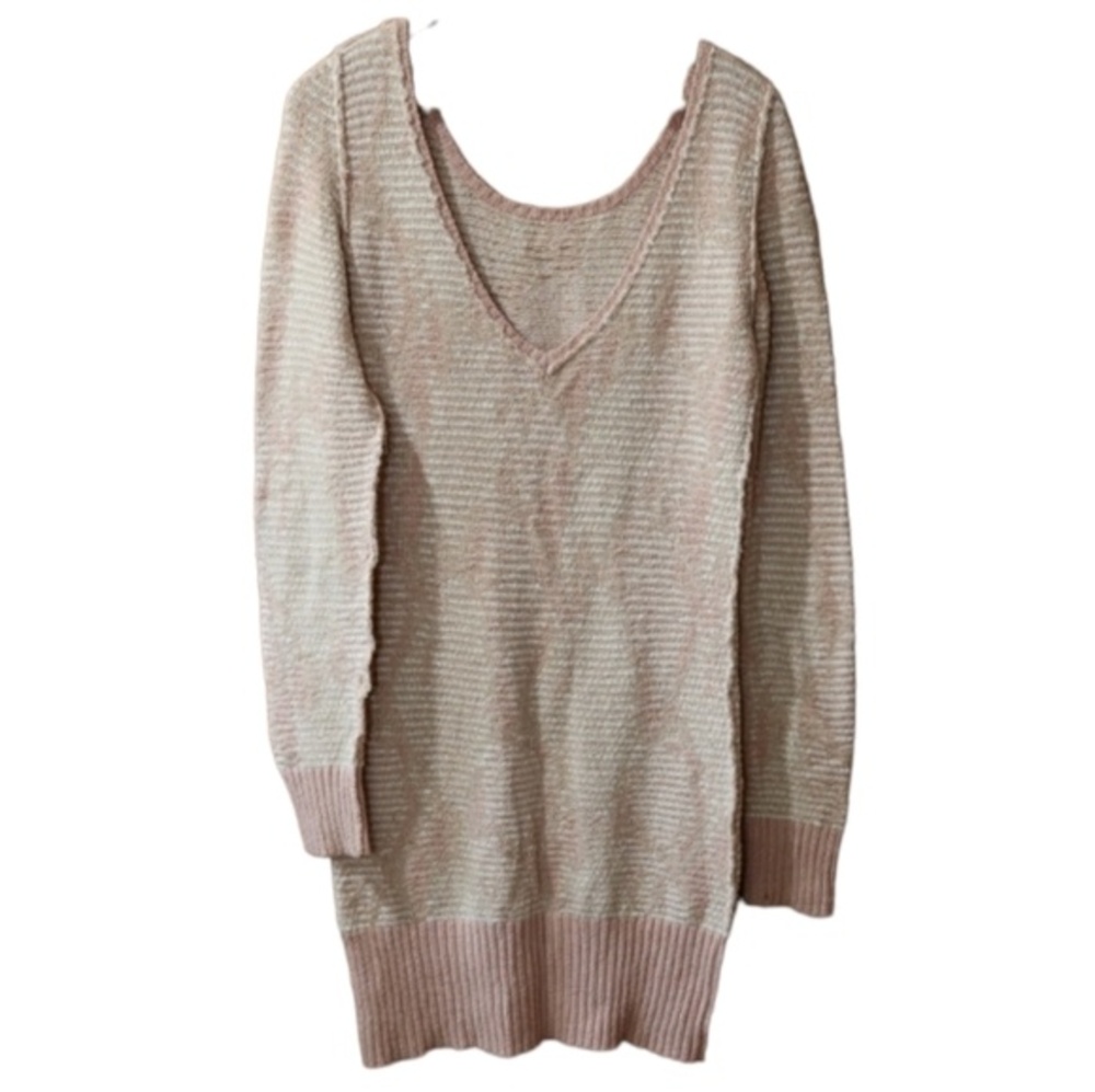 Free People Pinky Peach Pastel Sweater Dress Medium
